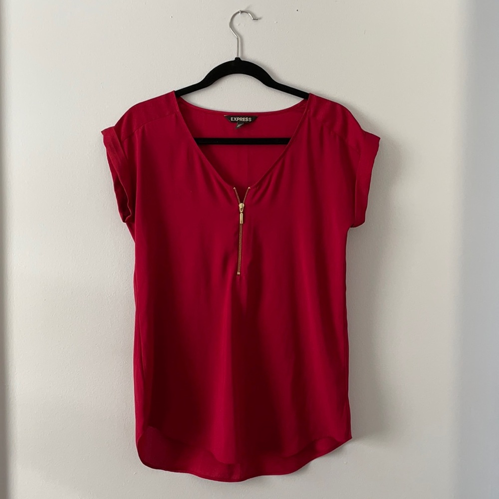 Express red blouse